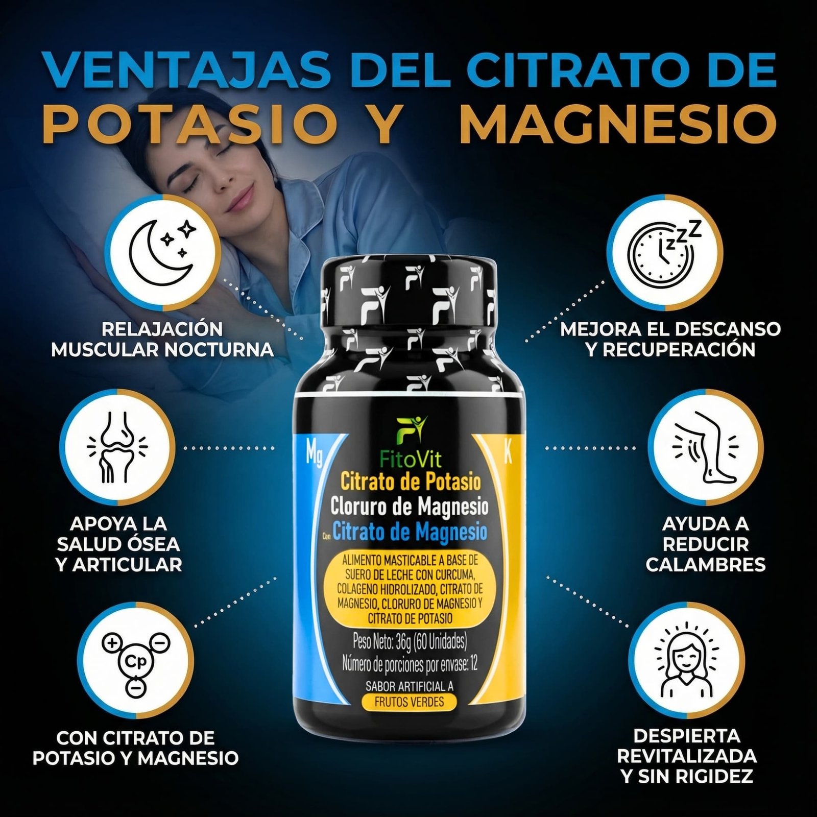 Citratos x60 Tabletas Masticables Energía, Digestión y Músculos - Imagen 2