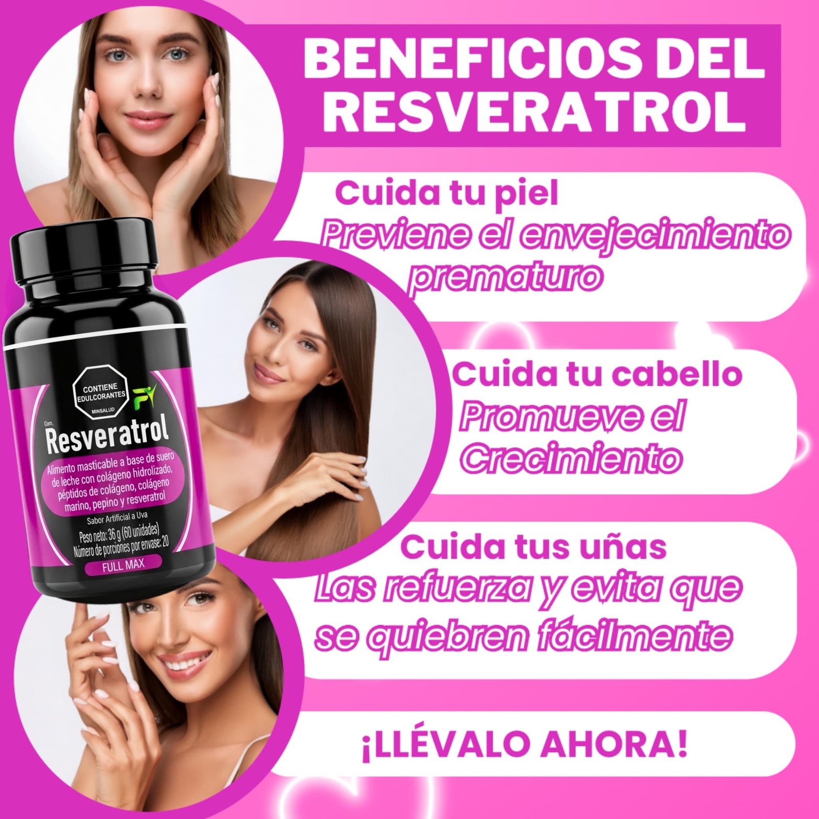 Resveratrol Full Max x60 Tabletas Masticables Fitovit – Pack x2 Unidades - Imagen 3