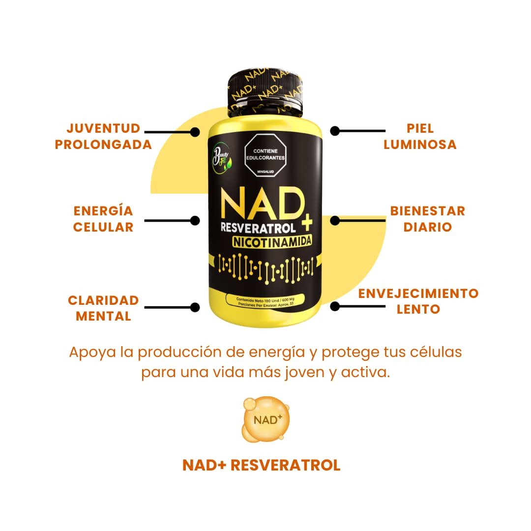 NAD+ con Resveratrol y Nicotinamida Fitovit x60 Tabletas Masticables - Imagen 3