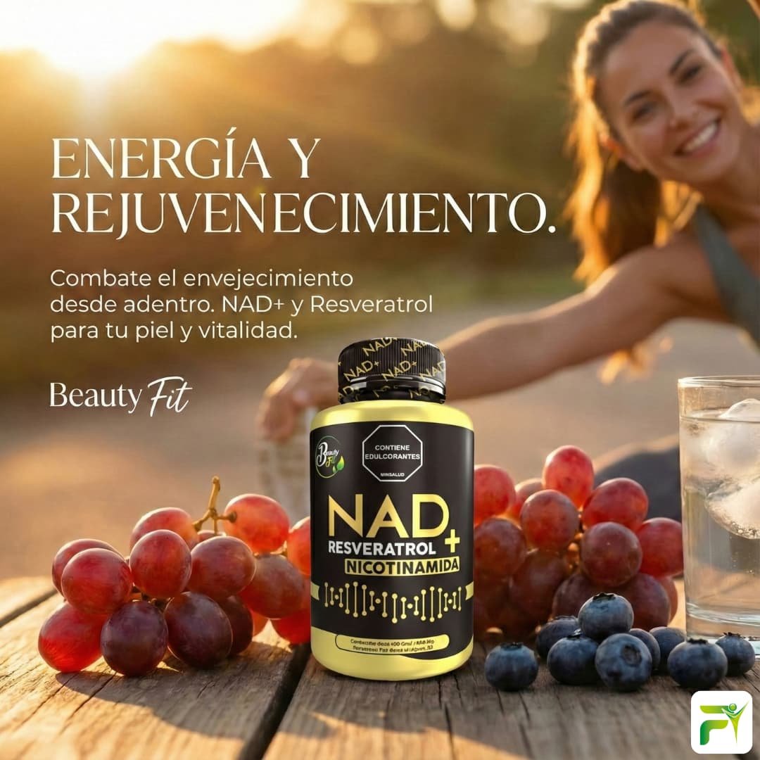 NAD+ con Resveratrol y Nicotinamida Fitovit x60 Tabletas Masticables - Imagen 5