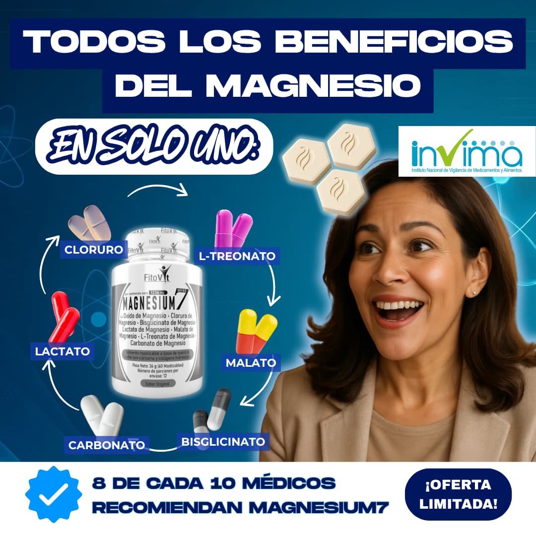 Combo 2 Unidades Magnesium7 x60 Tabletas Masticables - Imagen 4
