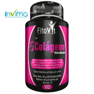 5 Colágenos Fitovit x60 Tabletas Masticables Sabor Uva