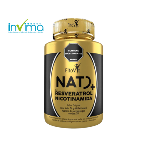 NAD+ con Resveratrol y Nicotinamida Fitovit x60 Tabletas Masticables