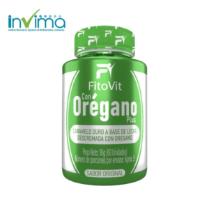 Orégano Plus Fitovit x60 Caramelos Naturales para Garganta y Respiración