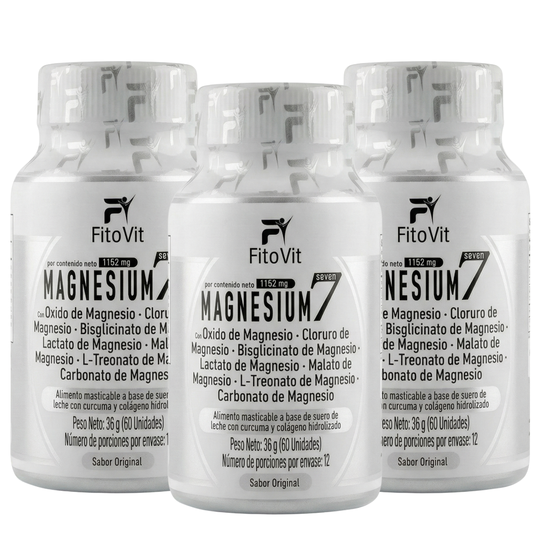 Combo 3 Unidades Magnesium7 x60 Tabletas Masticables