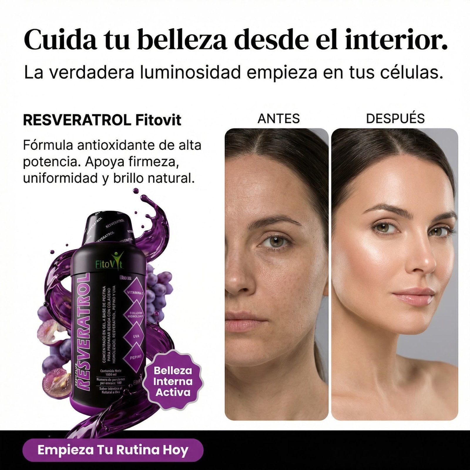 Resveratrol Plus Fitovit x1000 ml Antioxidante Premium - Imagen 6